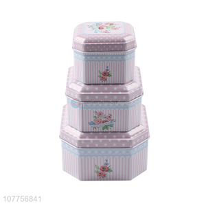 Best Selling Three Sizes Tin Cans Colorful Storage Box Gift Box