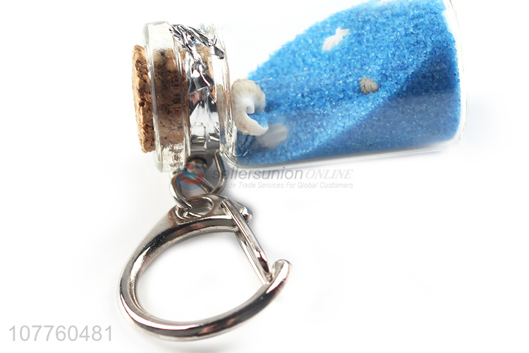 Fashion Style Glass Wishing Bottle With Key Chain