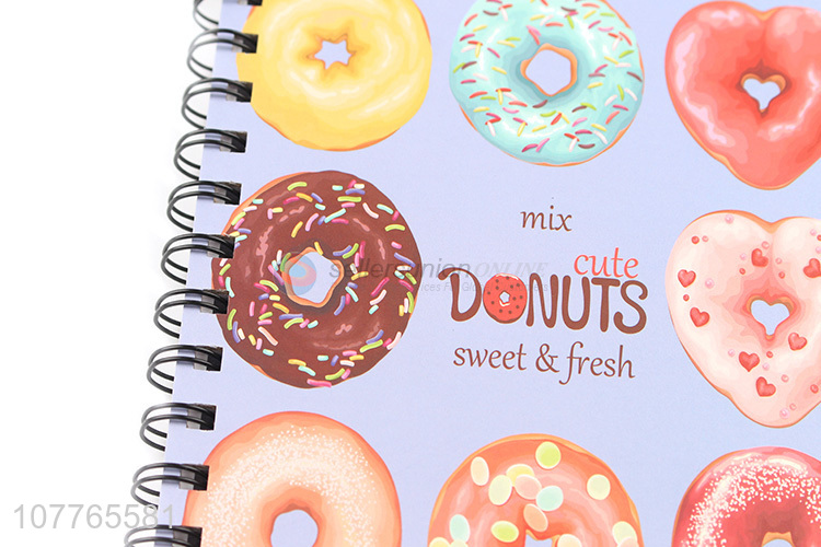 Colorful Dounts Pattern Paper Notebook Students Writing Book