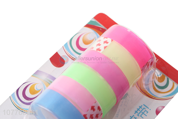 Wholesale color transparent tape student modification tape set