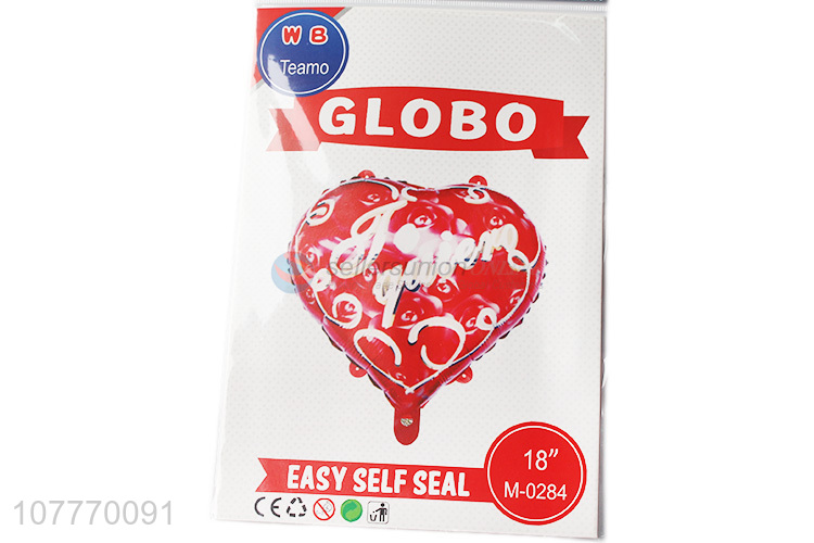 High quality heart shape red foil balloon for sale