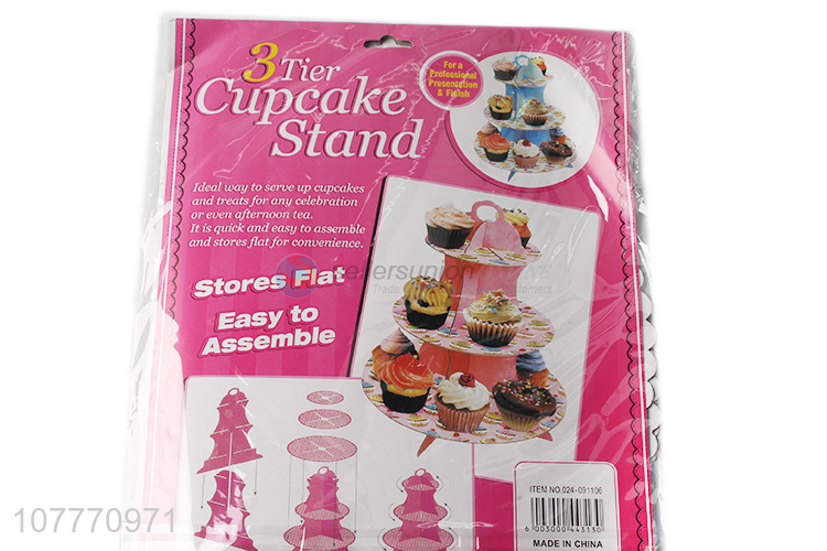 Wholesale cheap price cardboard sandwich cupcake stand