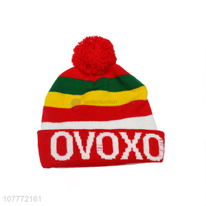 Hot sale utdoor sports leisure knitted hat warm woolen cap