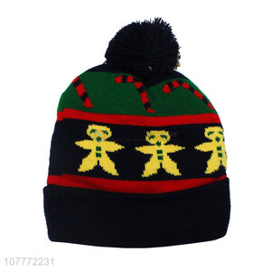 Unique design knitted woolen hat plus cashmere sports hat