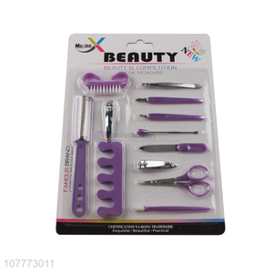 New arrival 12 pieces beauty manicure set nail cutter foot file set