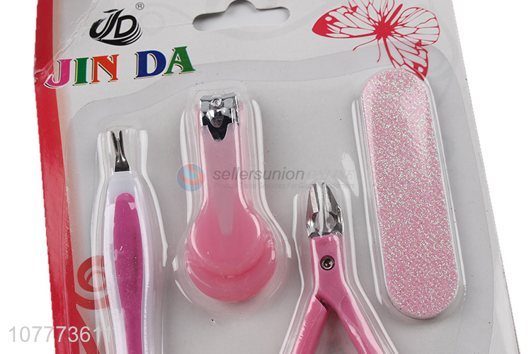 Wholesale 4 pieces manicure pedicure set nail clipper cuticle cutter set