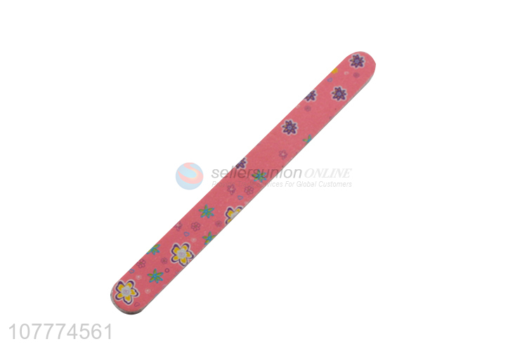 New arrival double sided flower pattern washable nail file