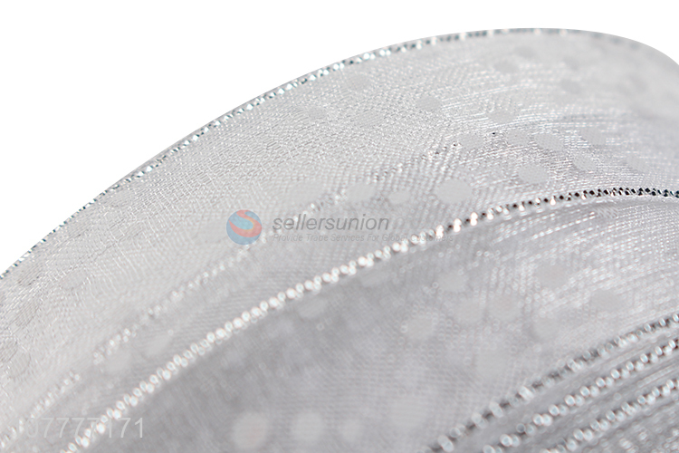 Good quality 25mm wire edged grosgrain ribbon polka dot ribbon