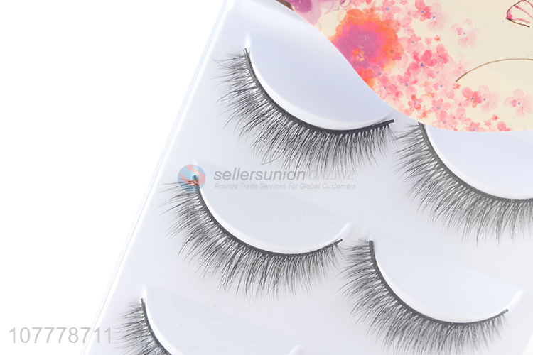 Private label 3D fake eyelash handmade silk eyelashes beauty lash