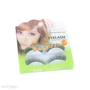 Private label 5D flase eyelash silk synthetic fiber fake eyelash