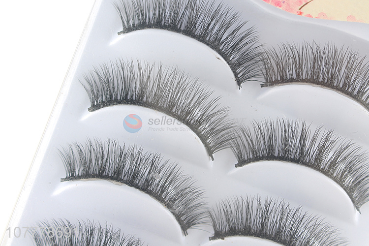 Fashionable natural silk 3D fake eyelash handmade false eyelash