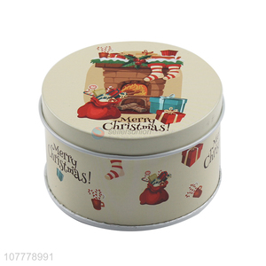 Delicate Design Round Tin Can Packing Case Storage Box