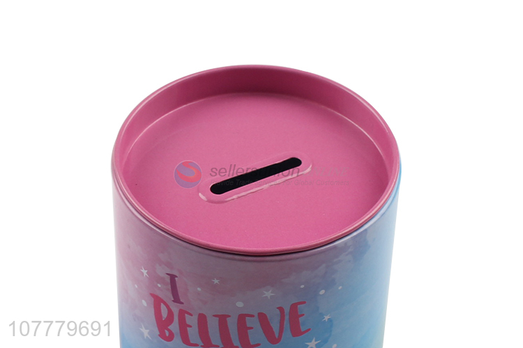 Good Sale Color Printing Money Box Cylinder Piggy Bank