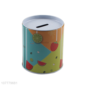 Fashion Design Colorful Money Box Cylinder Piggy Bank