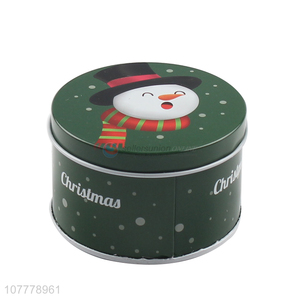 Popular Colorful Tin Can Round Packing Case For Christmas Gift