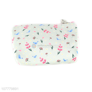 Good sale flower pattern pvc makeup pouch toiletry bag