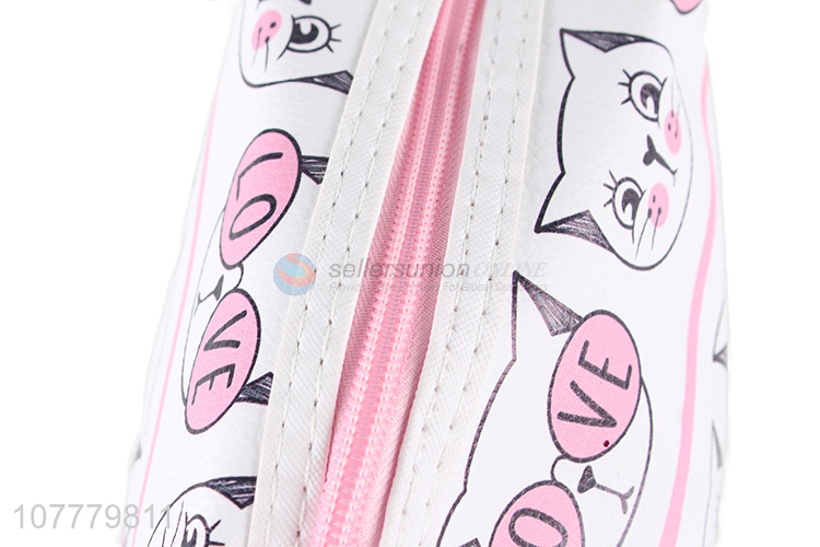 High quality cartoon cat pvc makeup pouch toiletry bag