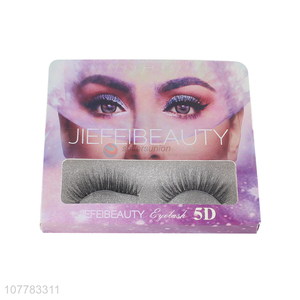 Private label natural long handmade 5D fake eyelash false eyelash