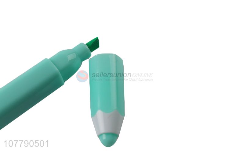 Wholesale 6 colors cryon shape highlighter pen school stationery