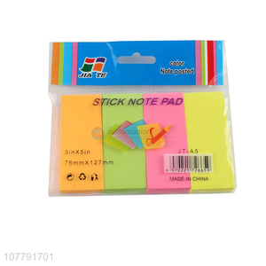 Hot selling stationery sticky memo pad adhesive note pad index bookmark