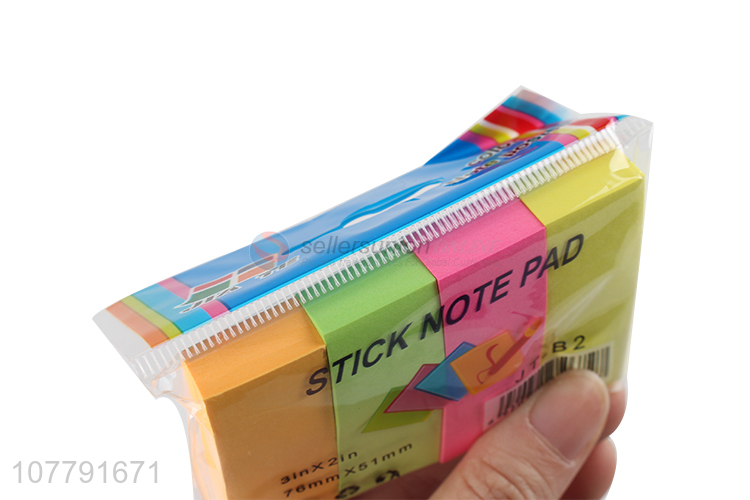 New arrival neon color paper index bookmark removable sticky note