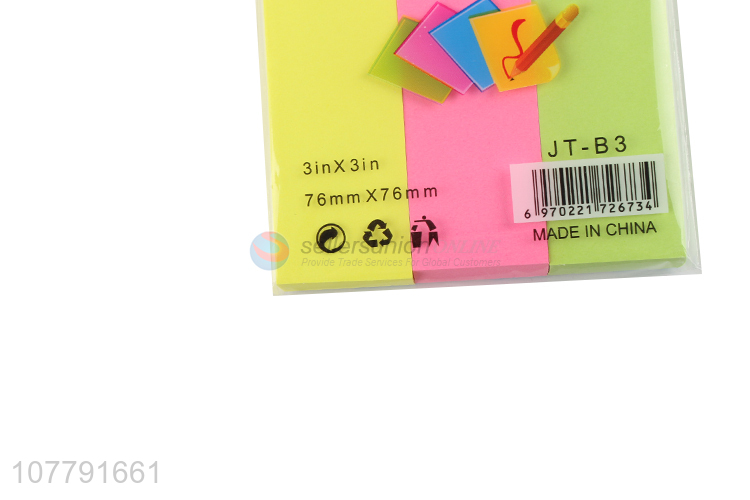 Wholesale cheap fluorescent sticky note post-it note index bookmark