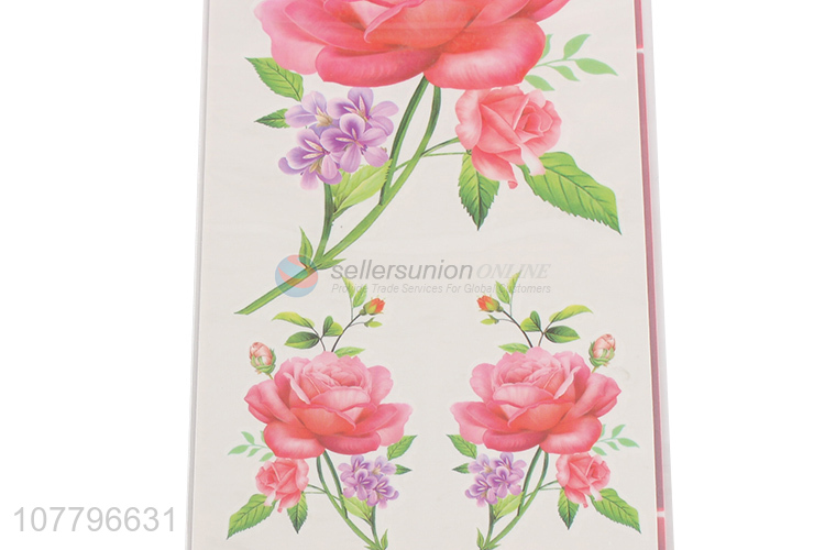 New arrival colourful flower pattern tattoo sticker