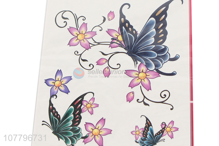 Waterproof women butterfly tmporary tattoo sticker