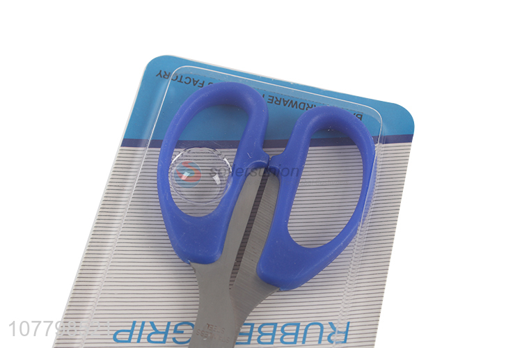 High quality comfortable blue handle scissors for sale