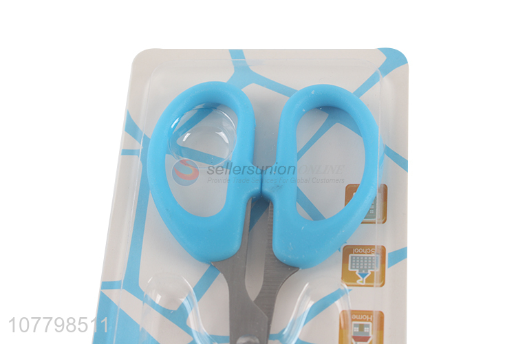 Wholesale cheap price blue handle office scissors