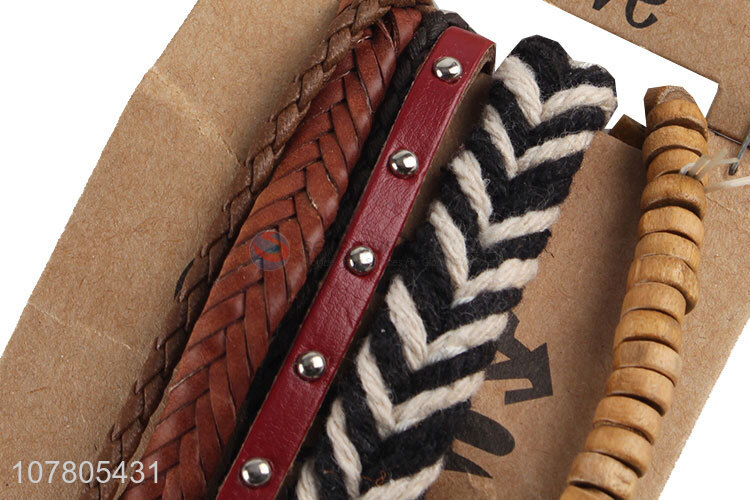 Yiwu wholesale nylon braided handmade bracelet set