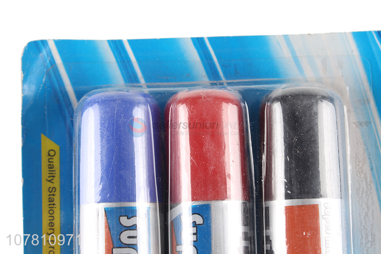 Hot selling 3 colors whiteboard markers permanent markers for carton