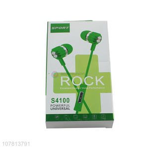 Good quality green earphone android universal earphone