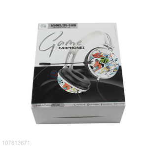 Low price wholesale white headphone telescopic earphone