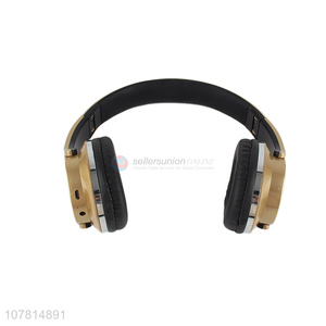 Wholesale golden foldable headset telescopic earphone