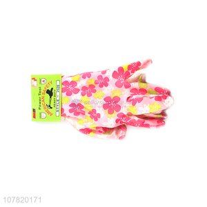 Wholesale Flower Pattern Work Gloves Contruction Gloves