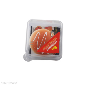 Good quality pu foam hamburger slow rebound toy key chain