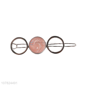 New fashion hairpin metal hollow round hairpin