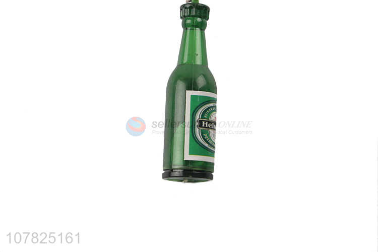 China wholesale mini beer bottle keychain for decoration