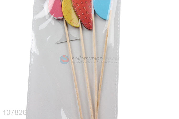 Creative design colourful 4PCS party fruit picks