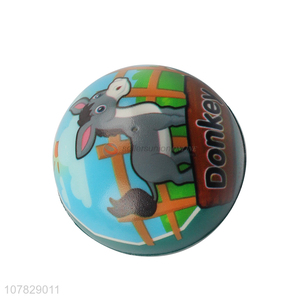 Cartoon Donkey Pattern Colorful Pu Ball Kids Toy Ball