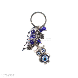 Yiwu wholesale blue animal metal pendant keychain