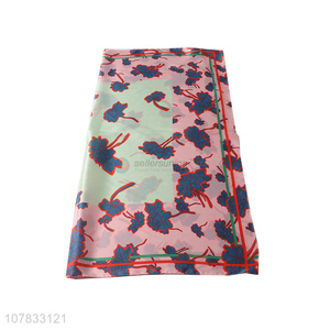 China factory flower pattern printing lady silk scarf