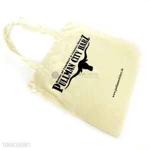 Good wholesale price beige large capacity cotton bag