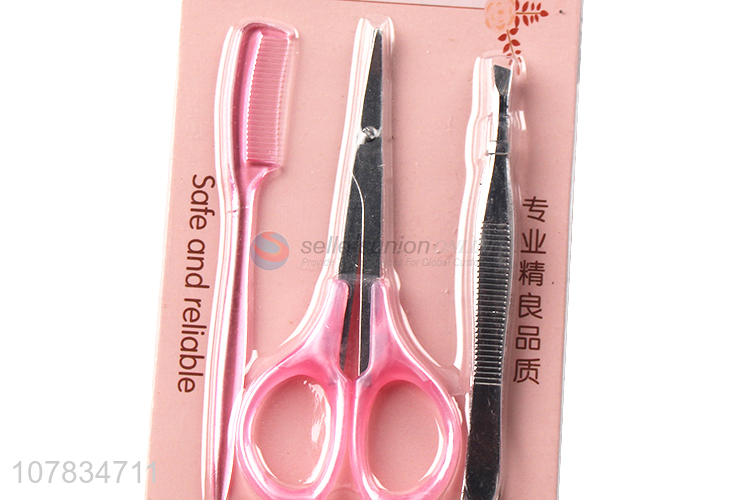 Wholesale Eyebrow Scissor Eyebrow Clip Eyebrow Comb Set