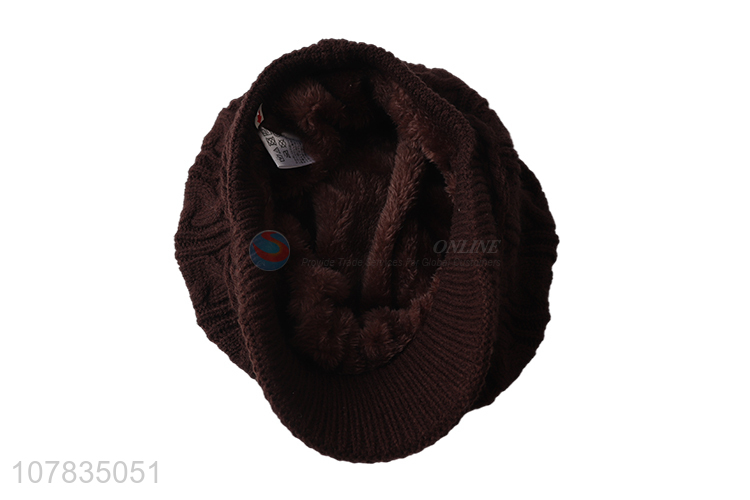 China factory men women knitted peaked cap adult winter hat wholesale