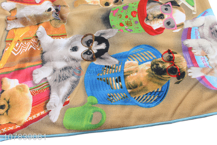 Wholesale Cute Dog Pattern Printed Towel Bath Towel