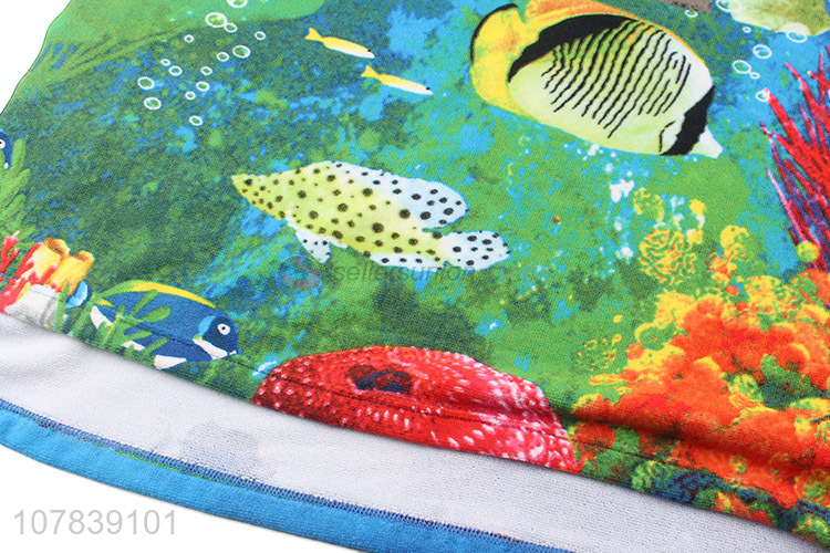 Factory Wholesale Ocean Printing Rectangle Bath Towel