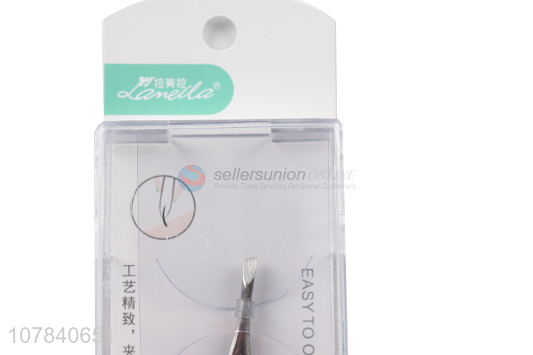 Hot sale silver stainless steel sterile tweezers eyebrow forceps