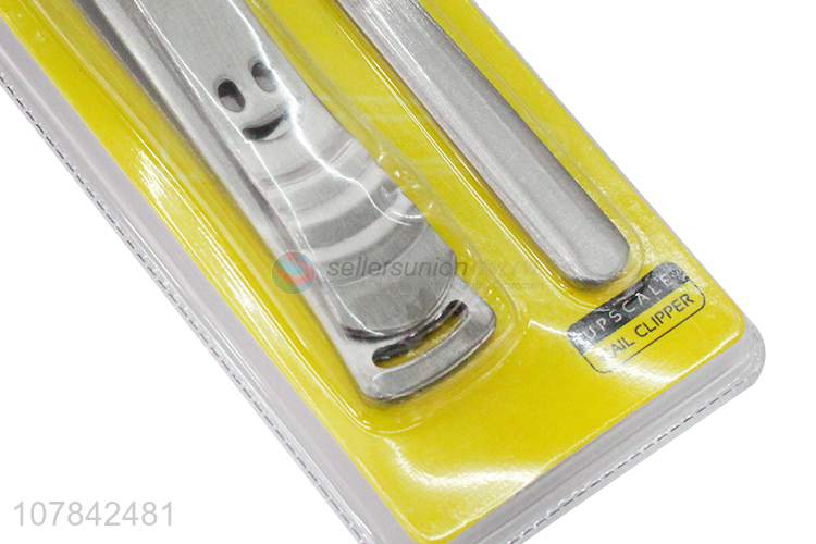 Hot sale stainless steel nail clipper with dead skin pusher